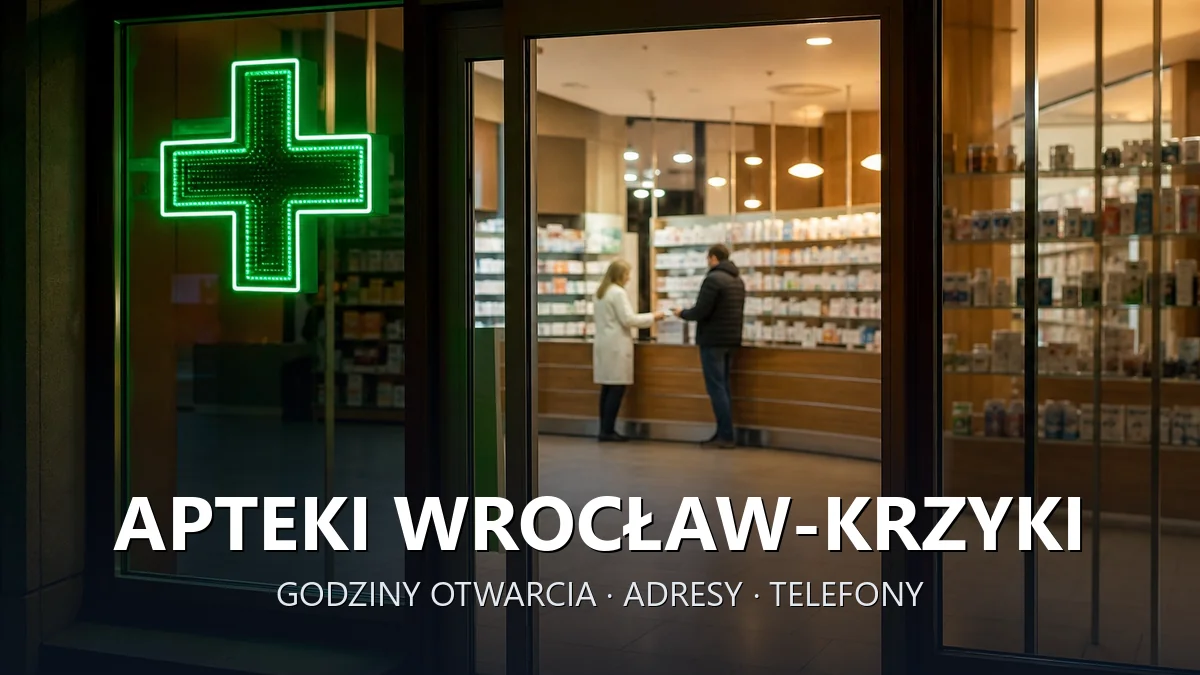 Apteki Wrocław-Krzyki, Wrocław - adresy, telefony, godziny otwarcia