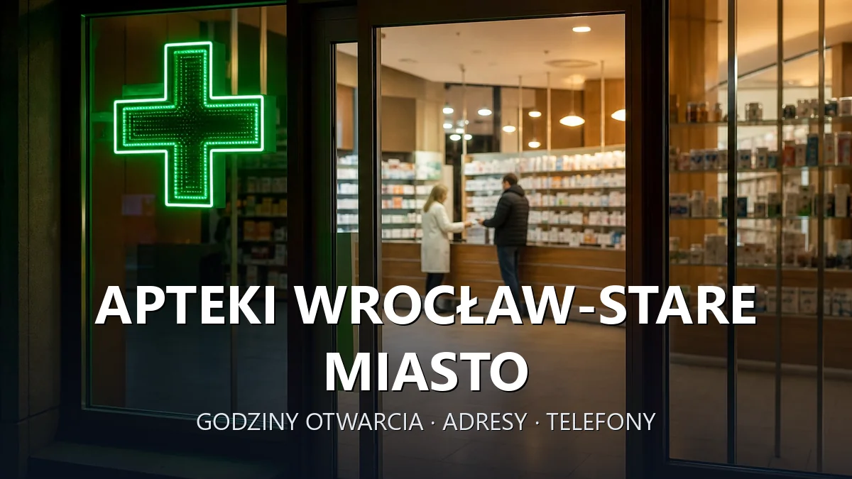 Apteki Wrocław-Stare Miasto, Wrocław - adresy, telefony, godziny otwarcia