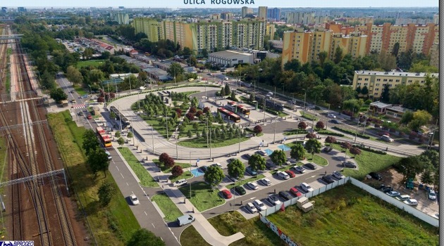 Wizualizacja pętli autobusowo-tramwajowej na ul. Rogowskiej