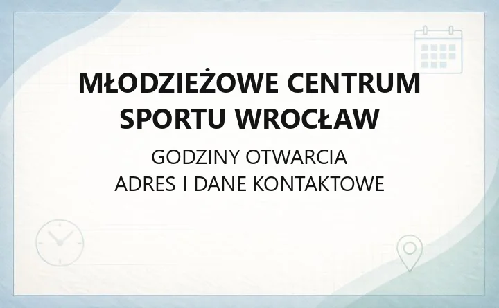 Młodzieżowe Centrum Sportu Wrocław - kontakt, obiekty, rezerwacje i cennik