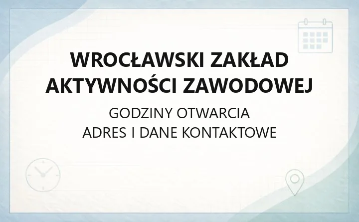 Wrocławski Zakład Aktywności Zawodowej - kontakt, usługi, bistro i sale konferencyjne