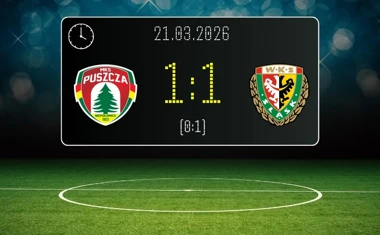 [PIŁKA NOŻNA] Puszcza Niepołomice – Śląsk Wrocław 1:1 w Betclic 1. lidze – gol Samca-Talara i odpowiedź Hajdy