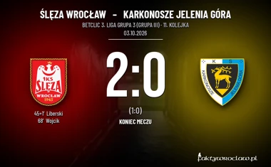 [PIŁKA NOŻNA] Ślęza Wrocław – Karkonosze Jelenia Góra 2:0. Wrocławianie zyskują w tabeli Betclic 3. Ligi Grupa 3 (Grupa III)