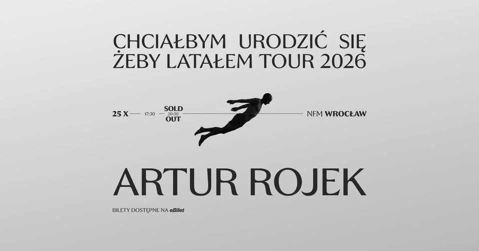 Grafika promocyjna wydarzenia Artur Rojek – Wrocław: dwa koncerty