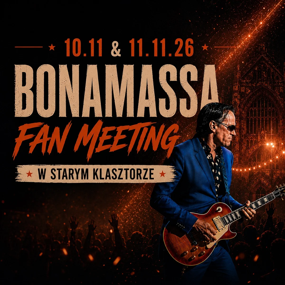 Grafika promocyjna wydarzenia BONAMASSA FAN MEETING – Wrocław przed koncertem