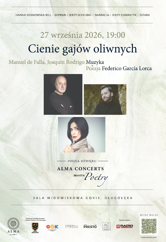 Grafika promocyjna wydarzenia Cienie gajów oliwnych