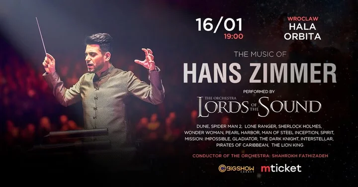 Grafika promocyjna wydarzenia HANS ZIMMER — Muzyka Hansa Zimmera we Wrocławiu, 16 stycznia 2026