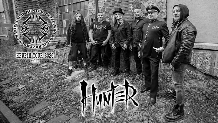 Grafika promocyjna wydarzenia HUNTER we Wrocławiu — koncert w A2, 28 marca 2026