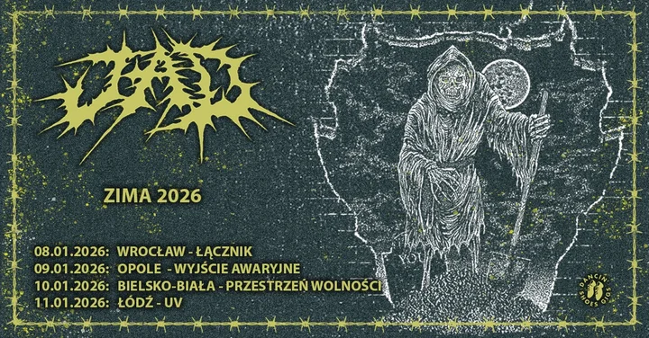 Grafika promocyjna wydarzenia JAD — koncert we Wrocławiu w Klubie Łącznik, 8 stycznia 2026