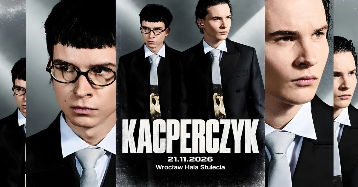 Grafika promocyjna wydarzenia KACPERCZYK we Wrocławiu na żywo