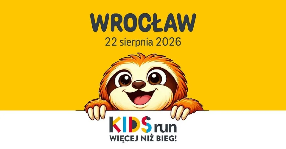 Grafika promocyjna wydarzenia Kids Run Wrocław – rodzinne bieganie