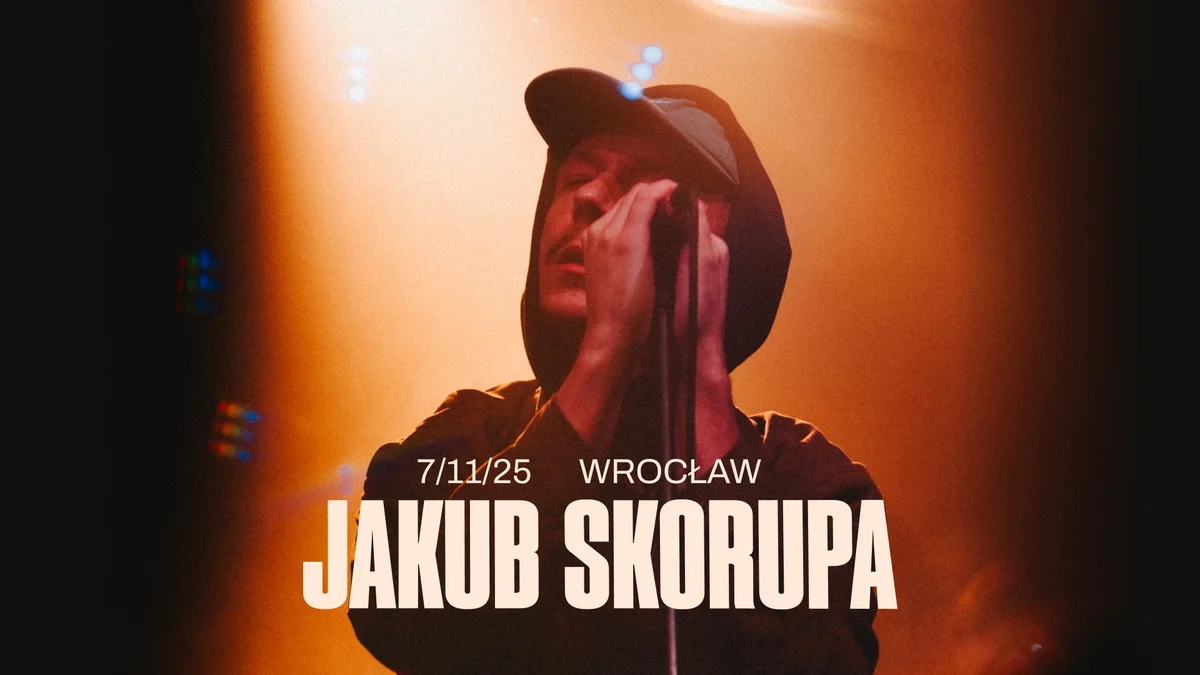 Grafika promocyjna wydarzenia Koncert Jakuba Skorupy w Klubie Łącznik we Wrocławiu