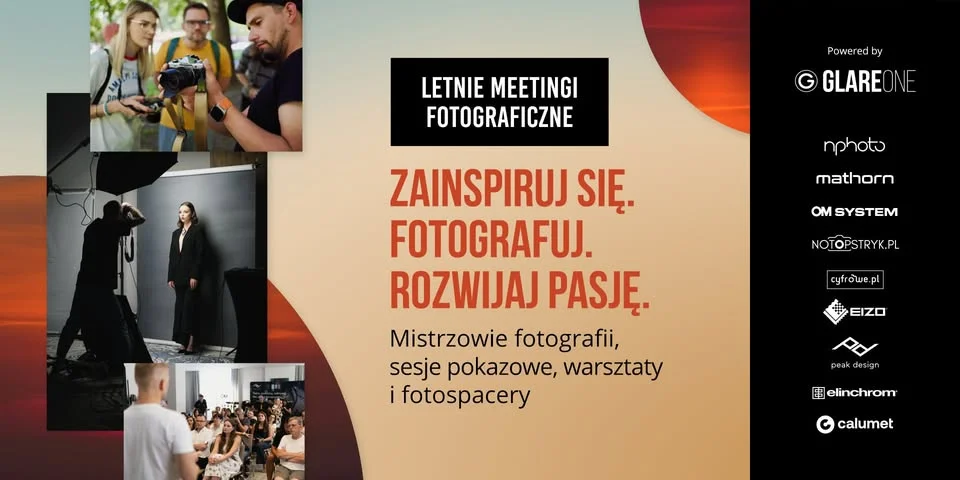 Grafika promocyjna wydarzenia Letnie Meetingi Fotograficzne we Wrocławiu – prelekcje, warsztaty i fotospacer