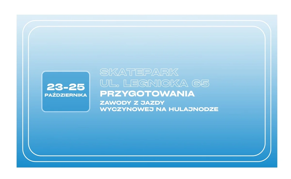 Grafika promocyjna wydarzenia Mistrzostwa Polski w jeździe na hulajnodze