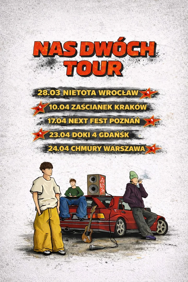 Grafika promocyjna wydarzenia NAS DWÓCH Tour Wrocław — North Side District w Nietota