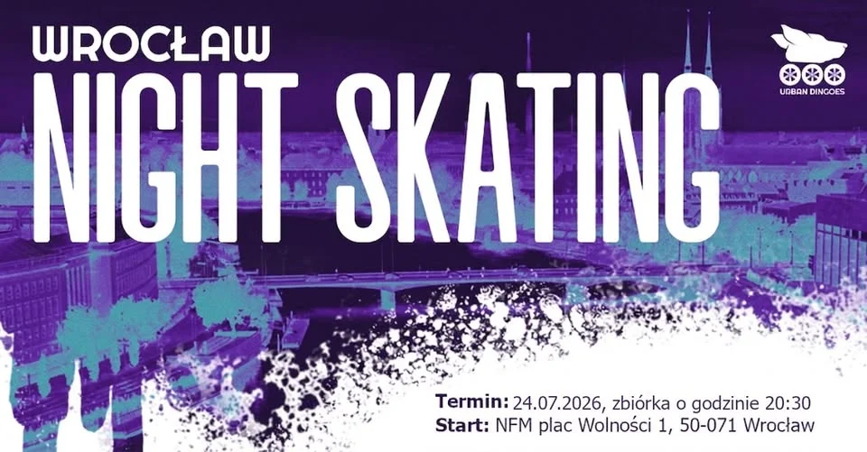 Grafika promocyjna wydarzenia NIGHTSKATING WROCŁAW 2026 vol.2 – nocny przejazd
