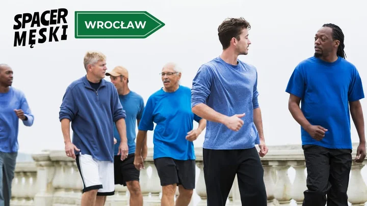 Grafika promocyjna wydarzenia Spacer Męski WROCŁAW — poranne spotkania dla panów na Rynku