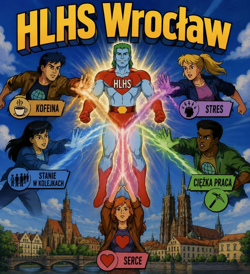 Grafika promocyjna wydarzenia Spotkanie HLHS Wrocław we Wrocławiu – rodzice, dzieci i spokojna przestrzeń do rozmowy