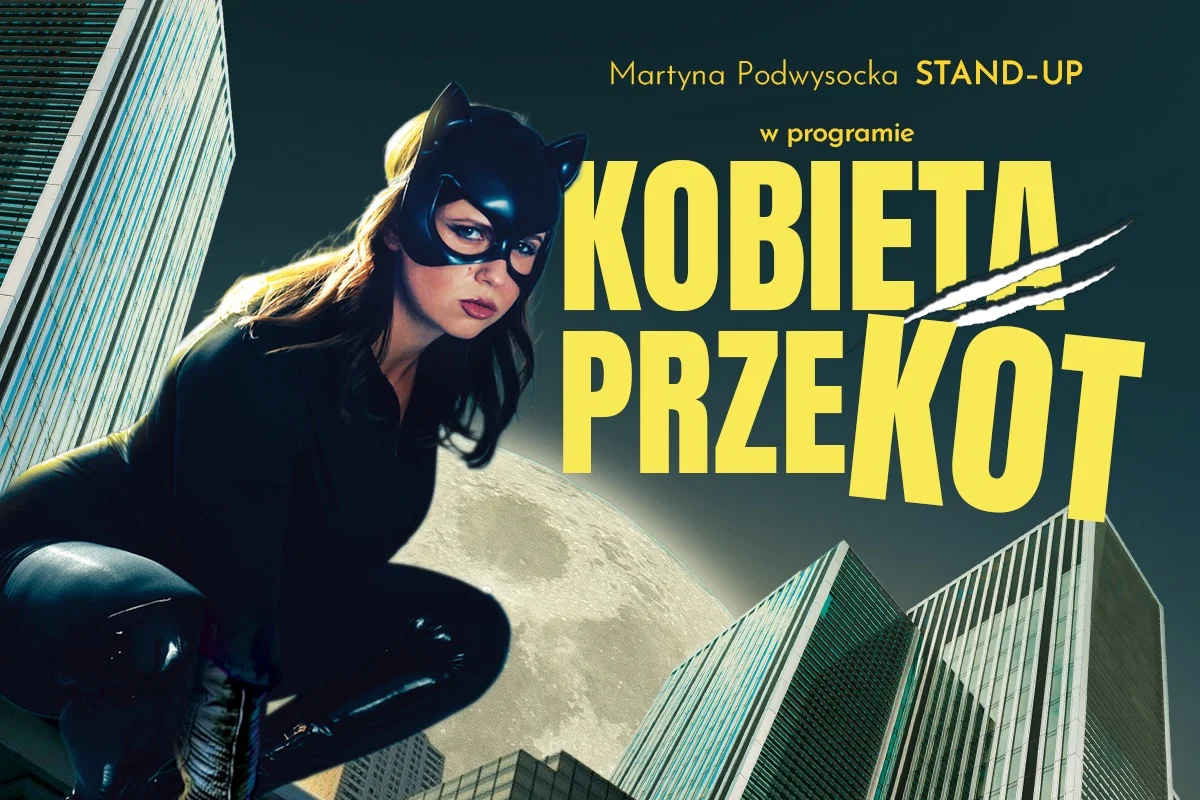 Grafika promocyjna wydarzenia Stand-up Martyny Podwysockiej: nowy program