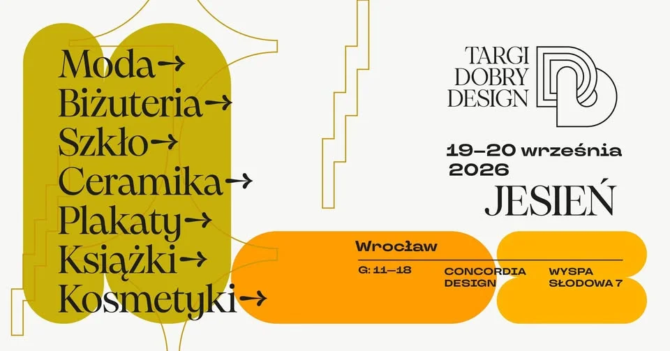 Grafika promocyjna wydarzenia Targi Dobry Design Jesień we Wrocławiu