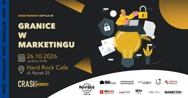 Grafika promocyjna wydarzenia CRASH Mondays 48: granice w marketingu