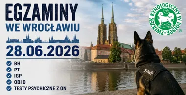 Grafika promocyjna wydarzenia Egzaminy ZKwP Wrocław 2026 – próby BH, PT, IGP i testy psychiczne we Wrocławiu