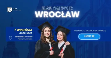 Grafika promocyjna wydarzenia Elab on Tour: Wrocław – studia zagraniczne