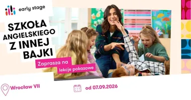Grafika promocyjna wydarzenia Lekcje pokazowe I Early Stage Wrocław VII – angielski