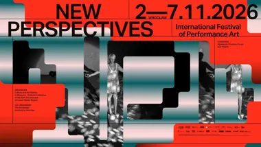 Grafika promocyjna wydarzenia Międzynarodowy Festiwal Performansu Nowe Spojrzenia / New Perspectives