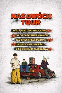 Grafika promocyjna wydarzenia NAS DWÓCH Tour Wrocław — North Side District w Nietota