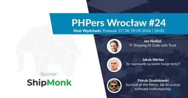 Grafika promocyjna wydarzenia PHPers Wrocław #24: spotkanie o testach