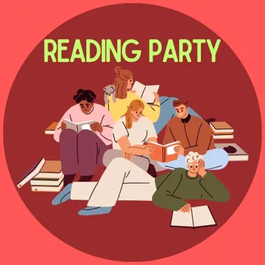 Grafika promocyjna wydarzenia Reading Party w Mediatece