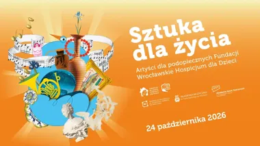 Grafika promocyjna wydarzenia Sztuka dla życia. Artyści dla wrocławskiego hospicjum