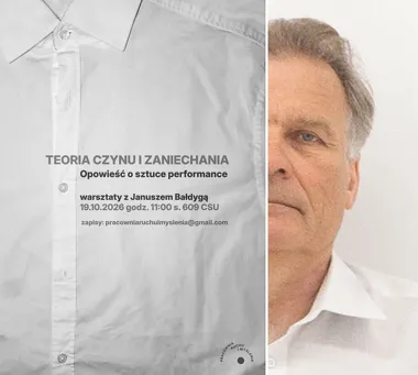 Grafika promocyjna wydarzenia Teoria czynu i zaniechania. Opowieści o sztuce performance