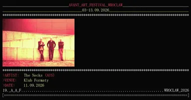 The Necks (AUS) @ Avant Art Festival 2026 Wrocław – koncert awangardowy