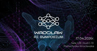 Grafika promocyjna wydarzenia Wrocław AI Symposium we Wrocławiu: konferencja o sztucznej inteligencji dla studentów i praktyków