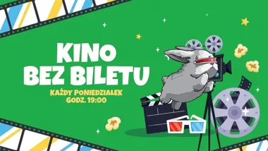 Grafika promocyjna wydarzenia Kino Bez Biletu we Wrocławiu: darmowe poniedziałkowe seanse nerdowskiego kina