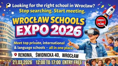 Grafika promocyjna wydarzenia Wrocław Schools Expo 2026 — najlepsze targi edukacyjne we Wrocławiu
