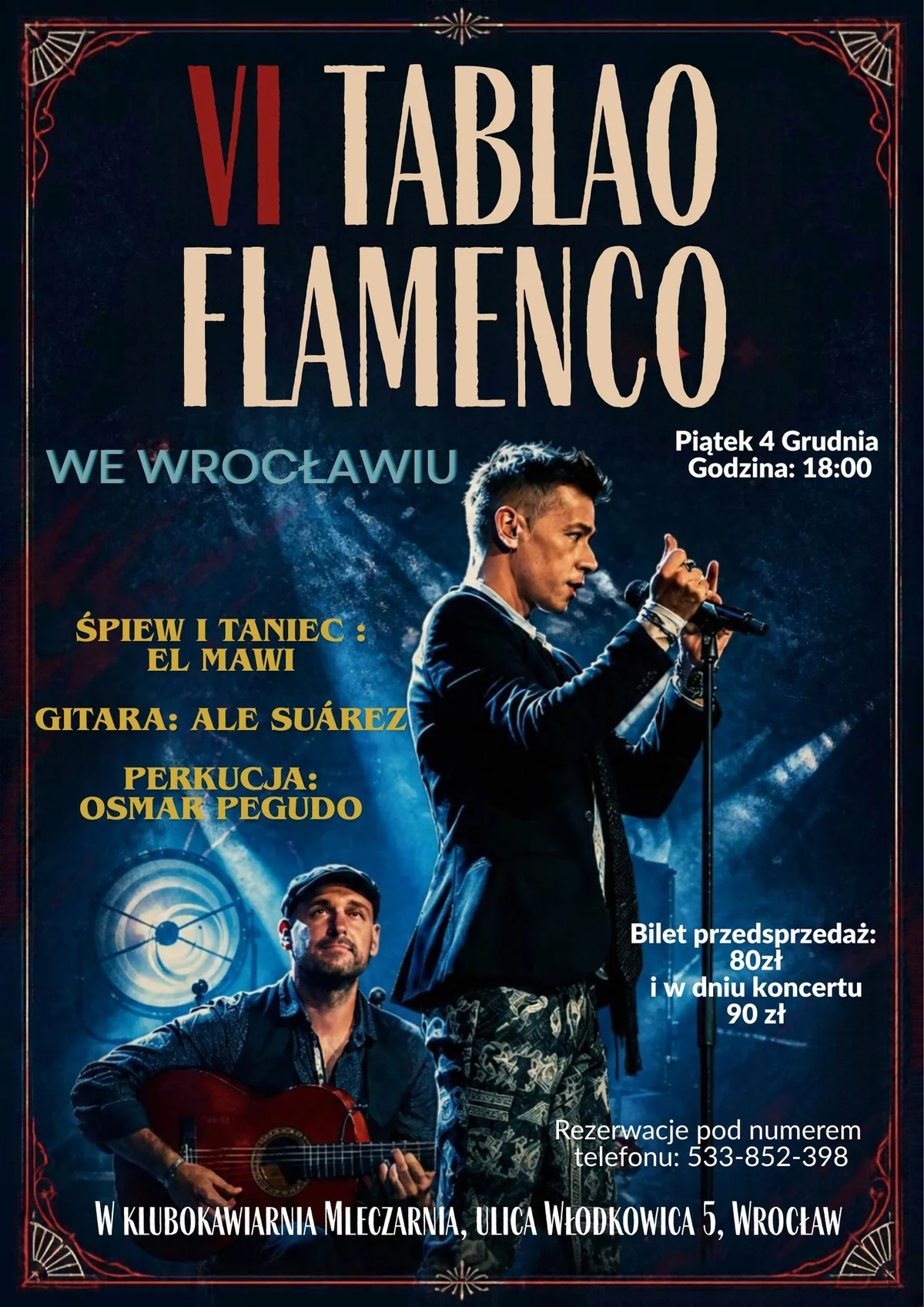 Grafika promocyjna wydarzenia VI Tablao Flamenco Wrocław: muzyka i taniec