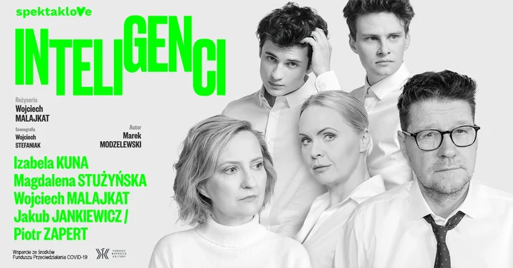 Grafika promocyjna wydarzenia Inteligenci we Wrocławiu — komediodramat w gwiazdorskiej obsadzie