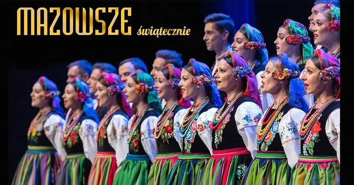 Grafika promocyjna wydarzenia MAZOWSZE Świątecznie — kolędy i pastorałki we Wrocławiu