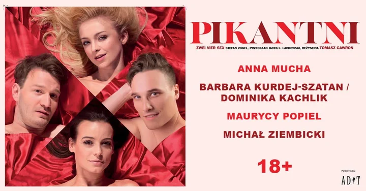 Grafika promocyjna wydarzenia Pikantni — gorąca komedia obyczajowa we Wrocławiu
