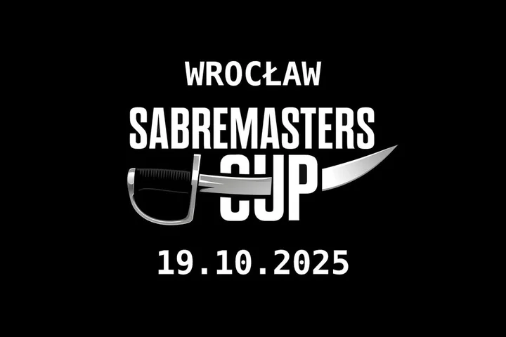 Obrazek przedstawia grafikę promocyjną wydarzenia Turniej ciężkiej szabli Sabremasters Cup we Wrocławiu