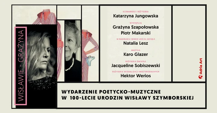 Grafika promocyjna wydarzenia Wisławie – Grażyna we Wrocławiu: poetycko‑muzyczny wieczór z Grażyną Szapołowską