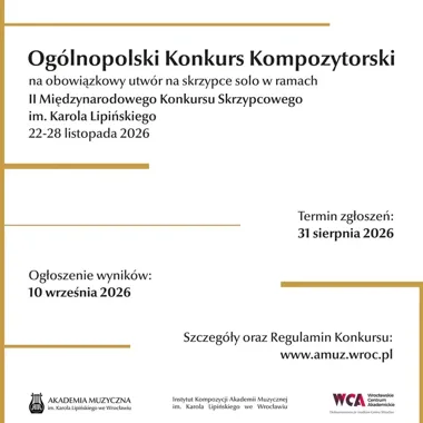 Nowy utwór zabrzmi we Wrocławiu podczas konkursu skrzypcowego