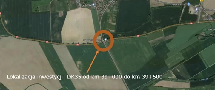 Rondo na DK35 koło Komorowa nabiera kształtu. Trwa przebudowa skrzyżowania