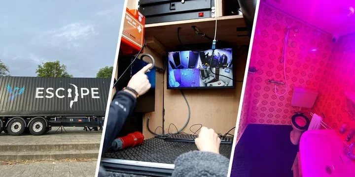 Mobilny escape room o handlu ludźmi stanie przy Hali Stulecia