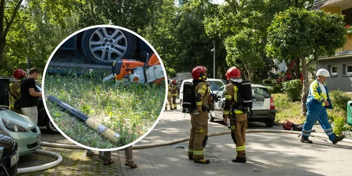 Źle zaparkowane auta zablokowały strażakom dojazd do pożaru