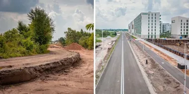 Aleja Architektów prawie gotowa. Nowa droga połączy Żerniki z centrum sportu