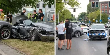 Karambol na Swobodnej. Dziewięć aut i wielogodzinne utrudnienia